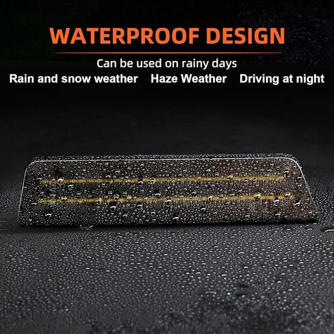 أضواء العلامات الجانبية لتشالنجر 2008 2009 2010 2011 2012 2013 2014 مصابيح LED بيضاء أمامية وخلفية لون مدخن، 4 قطعة in Kuwait