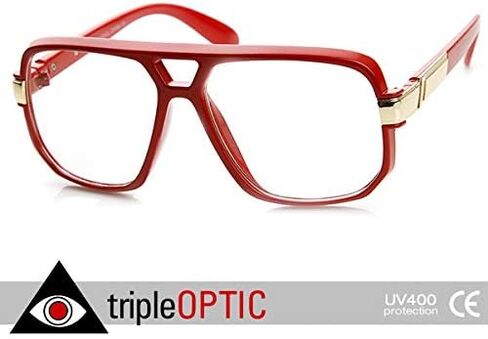 zeroUV Classic Square Frame Plastic Clear Lens Blue Light Aviator Glasses 8975 in Saudi Arabia