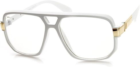 zeroUV Classic Square Frame Plastic Clear Lens Blue Light Aviator Glasses 8975 in Saudi Arabia