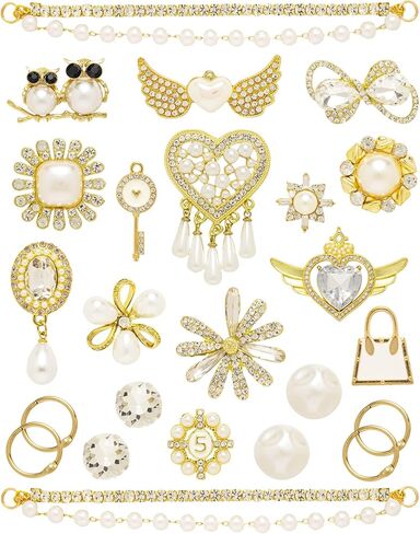 Bling Shoe Charms Chains Pack for Women Adults Teens Girls as Gift, Cute Designer Jewelry Shoe Decorations Accessories for Bubble Slides Clog in Kuwait