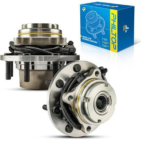PHILTOP Front Wheel Hub Bearings for 1999-2004 F250 Super Duty, 1999-2004 F350 Super Duty, 1999-2004 F-550 Super Duty, 1999-2004 F-450 Super Duty, 515057 Hub Assembly 8 Lugs w/ABS