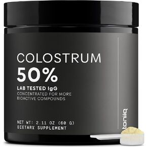 Ultra High Strength Bovine Colostrum Powder - 50% IgG - 2,000mg per Serving - Third Party Tested for Potency - Supports Immune, Gut, and Skin Health - 30 Servings -Premium Bovine Colostrum Supplement