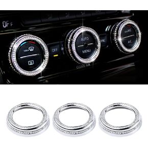 LECART for Volkswagen Accessories Bling Car Accessories Interior AC Knob Covers Decor Trims for VW Volkswagen Arteon/Altas/Passat/Tiguan/Golf/CC