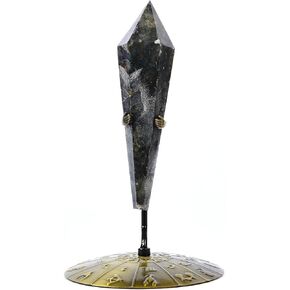AMOYSTONE 1 قطعة عصا الكوارتز الهيماتويد الطبيعية شفاء الكريستال الصولجان حجر العمود برج Ponit التأمل مع حامل لديكور المنزل 0.2-0.4 رطل
