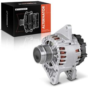 A-Premium Alternator Compatible with Hyundai Elantra 2013, Elantra Coupe/Elantra GT 2013 & Kia Soul 2012-2016, Forte 2014-2016, Rondo 2014-2016, 1.8L 2.0L, 12V 120A 6-Groove Decoupler Pulley Clockwise