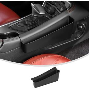 Linskip Center Console Storage Organizer Compatible with 2015-2023 Dodge Challenger, Gear Shift Side Tray for Challenger Interior Accessories(Black)