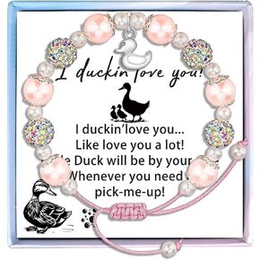 Cute Duck Gifts Duck Bracelet for Women Lucky Mini Ducks Jewelry Birthday for Women