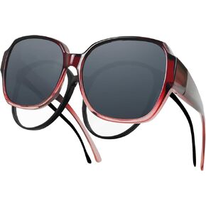 Polarized Fit Over Glasses Sunglasses for Women Men