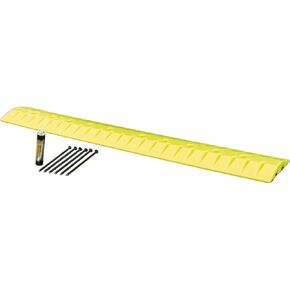 Eagle 1792 6' High Density Polyethylene Speed Bump - Cable Guard with Anchor Kit, Yellow, 72" Length, 10" Width, 2" Height