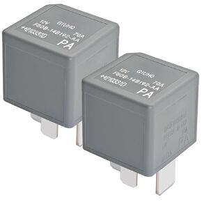 2Pcs F80B-14B192-AA 12VDC 70A 4 Pin Automotive Power Relay High Power Relay Compatible with V23136-J4-X89 DH22-14B192-EA V23136-J4-X62 5M5T-14B192-EA V23136-J4-X60