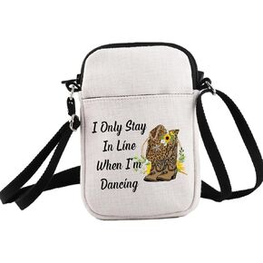 PXTIDY Line Dance Gifts Country Dancer Gift Western Country Music Line Dancing Music Dance Bag Line Dancer Gifts