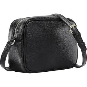 Small Crossbody Bag for Women in Grain Eco Leather Luxury Look Shoulder Bags with Zip Top