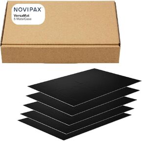 Novipax VersaMat Absorbent Floor Pads - High Absorbency Cellulose Core, Anti-Slip Poly Backing - Reduces Slips, Absorbs 2.6L Fluid, 20 Individual VersaMats, Single Case