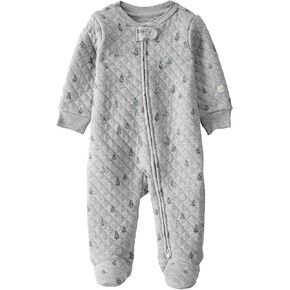 little planet by carter's Baby Sleep and Play made with Organic Cotton, Ochre Stripe, 9M
