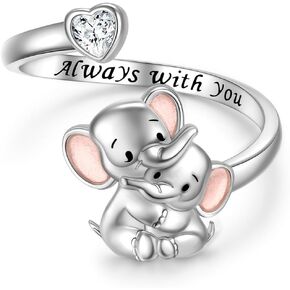 925 Sterling Silver Cubic Zircon Inspirational Encouragement Warm Ring Adjustable Open Flower Rings Birthday Festivals Thanksgiving Day Present For Women