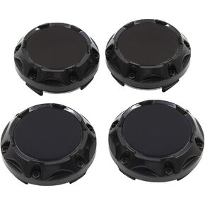 uxcell 4 Pcs 64mm Dia 4 Clips Car Wheel Tyre Center Hub Caps Covers Protector Black