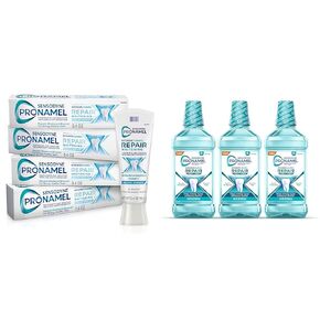 Sensodyne Pronamel Intensive Enamel Repair Toothpaste for Sensitive Teeth and Cavity Protection, Whitening Toothpaste to Strengthen Enamel, Arctic Breeze - 3.4 Ounces x 4