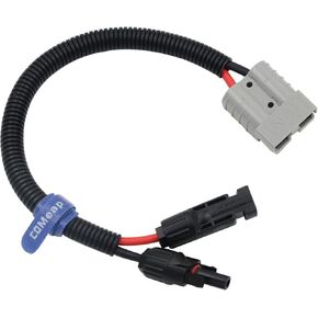 COMeap Solar Panel Connector for Anderson 10AWG, Compatible with MC-4 to 50A/600V Anderson Adapter Plug Charge Extension Cable for Solar Generator Inverter Battery Pack Charger Kit 1.34ft(0.41m)