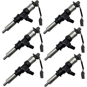 6PCS 095000-5450 0950005450 ME302143 CR Fuel Injector for Mitsubishi Fuso Fighter 7.5L 6M60 6M60T 6M60-T1 Engine FH FK FM F Series Trucks