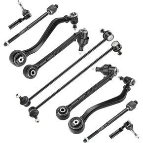 10pc Front Lower Forward Rearward Control Arms Suspension Kit Fit for Chevrolet Camaro 2010 2011 2012 2013 2014 2015 with Tie Rods Sway Bars