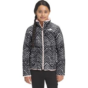 THE NORTH FACE Girls' Reversible Mossbud Swirl Jacket, TNF Black Shibori Chevron Print, M