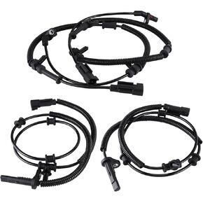 4PCS Front & Rear ABS Wheel Speed Sensor Compatible for Ram 1500 2013-2018 1500 Classic 2019 Replace# 68053861AB, 68053861AC, 68053861AD, 68231044AB, 68053861AA