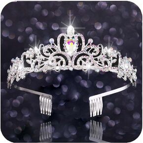 Kilshye Crystal Wedding Crowns and Tiaras Rhinestone Bridal Headband Prom Princess Headpiece for Women and Girls