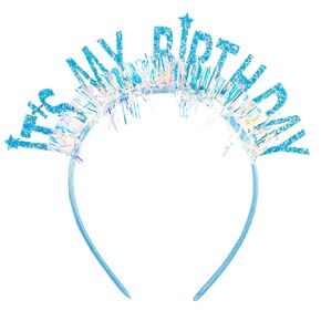 Birthday Headbands and Sashes for Women Birthday Crown Tiara Birthday Sash for Girl Glitter Iridescent Fringe Birthday Princess Headband Happy Birthday Decorations Birthday Gifts for Girls