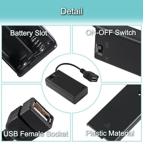 MKBKLLJY 10Pcs AAA Battery Holder Pointed Black Cylindrical Battery Storage Case Holder 3 x 1.5V AAA Batteries to 18650 Batteries with Wiring Cap for 3 x 1.5V AAA Batteries Flashlight Torch RC in Kuwait