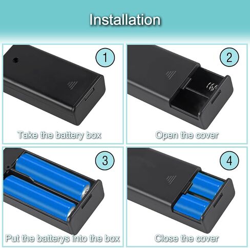 MKBKLLJY 10Pcs AAA Battery Holder Pointed Black Cylindrical Battery Storage Case Holder 3 x 1.5V AAA Batteries to 18650 Batteries with Wiring Cap for 3 x 1.5V AAA Batteries Flashlight Torch RC in Kuwait