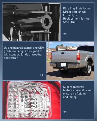 مجموعة الضوء الخلفي Nilight متوافقة مع 2008 2009 2010 2011 2012 2013 2014 2015 2016 Ford F250 F350 F450 Super Duty Tail Light Rear Lamp استبدال السائق وجانب الركاب in Saudi Arabia