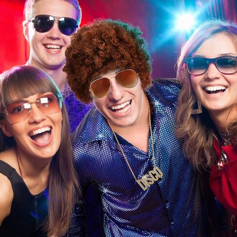 Sintege Mens 70s 80s Disco Costume Set Disco Shiny Shirts Luxury Sequins Long Sleeve Shirts for Halloween Mardi Gras Party in Kuwait