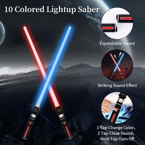 Men's Tunic Cosplay Costume with 2 PCS Light Up Saber Tunic Hooded Robe Full Set for Halloween Party in Saudi Arabia