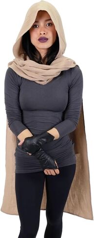 Sand Dune Cape Cloak Desert Wasteland Chani Costume Cosplay Burning Man Festival Shawl Wrap Scarf Post Apocalytic in Kuwait