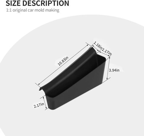 Linskip Center Console Storage Organizer Compatible with 2015-2023 Dodge Challenger, Gear Shift Side Tray for Challenger Interior Accessories(Black) in Kuwait