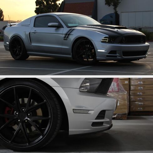 VIPMOTOZ كامل الأبيض LED كروم الإسكان الجانب الأمامي ماركر ضوء مصباح وقوف السيارات ل 2010-2014 فورد موستانج S197 ، جانب السائق والركاب in Kuwait