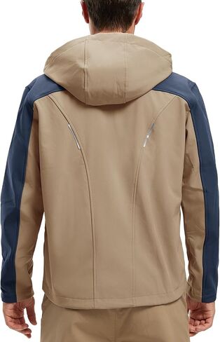 BGOWATU Men's Lightweight Fleece Lined Hooded Softshell Winter Jacket Water Resistant Hiking Fall Casual Windbreaker in Saudi Arabia