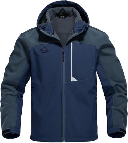 BGOWATU Men's Lightweight Fleece Lined Hooded Softshell Winter Jacket Water Resistant Hiking Fall Casual Windbreaker in Saudi Arabia