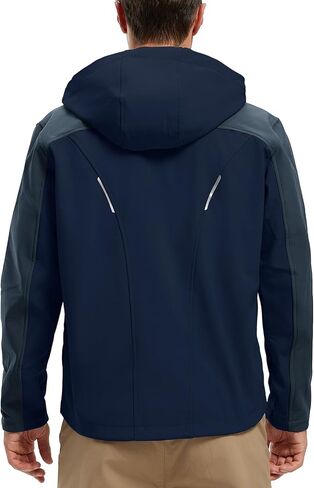BGOWATU Men's Lightweight Fleece Lined Hooded Softshell Winter Jacket Water Resistant Hiking Fall Casual Windbreaker in Saudi Arabia