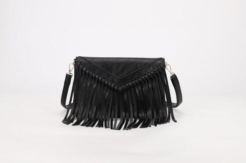 KouLi Buir Tassel Crossbody Purse for Women PU Leather Western Hobo Fringe Handbag Shoulder Bag in Kuwait