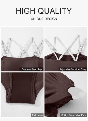 ملابس سباحة Aleumdr Tankini للنساء من قطعتين، ملابس سباحة للتحكم في البطن، ملابس سباحة انسيابية مع أجزاء سفلية in Kuwait