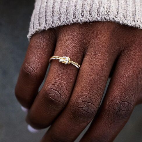 STORYJEWELLERY Story Jewellery أفضل خاتم صديق، 925 خاتم عقدة الصداقة من الفضة الاسترليني للنساء، خاتم مجوهرات هدية لأفضل الأصدقاء، خاتم Bff لأفضل الأصدقاء، خاتم الأخوات 09 in Kuwait