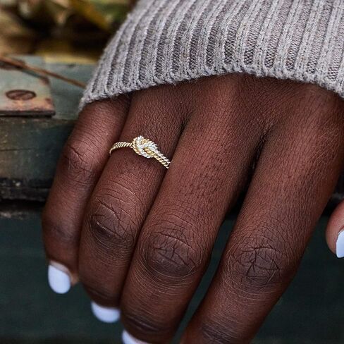 STORYJEWELLERY Story Jewellery أفضل خاتم صديق، 925 خاتم عقدة الصداقة من الفضة الاسترليني للنساء، خاتم مجوهرات هدية لأفضل الأصدقاء، خاتم Bff لأفضل الأصدقاء، خاتم الأخوات 09 in Kuwait