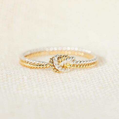 STORYJEWELLERY Story Jewellery أفضل خاتم صديق، 925 خاتم عقدة الصداقة من الفضة الاسترليني للنساء، خاتم مجوهرات هدية لأفضل الأصدقاء، خاتم Bff لأفضل الأصدقاء، خاتم الأخوات 09 in Kuwait