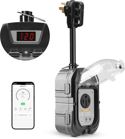 RV Surge Protector 50 Amp Waterproof (Wi-Fi with in-APP) Portablepower & Fault Detection, Hardwired Options, Remote Voltage Monitoring,for RV Camper,UL Listed. in Saudi Arabia