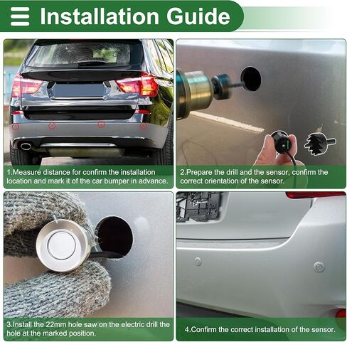 Motoforti Universal Car Auto Vehicle نظام الرادار الاحتياطي العكسي أجهزة استشعار وقوف السيارات العكسية إنذار الجرس تذكير كشف المسافة الأزرق 2 أجهزة استشعار وقوف السيارات in Kuwait