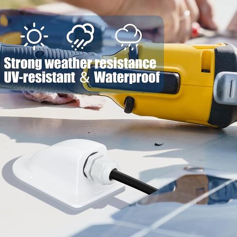 Versatile Weatherproof ABS Solar Single Cable Entry Gland, 3mm² to 12mm² for RV Boats, Yachts,Rooftop Solar Installations(1Pack) in Saudi Arabia