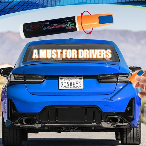 طلاء لمس للسيارات، إصلاح خدوش طلاء السيارة، قلم طلاء ملئ طلاء السيارة اثنين في واحد، تزيين ملحقات السيارة العالمية، طلاء لمس تلقائي لإصلاح الخدوش في سيارات مختلفة (أزرق) in Kuwait
