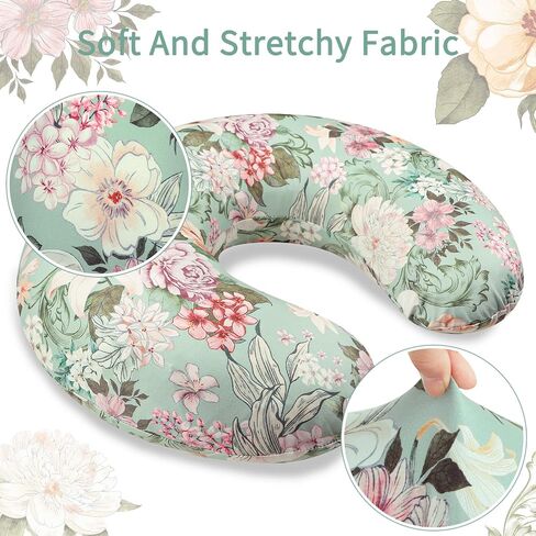 Nursing Pillow Cover for Baby Girls Boys, Breastfeeding Pillow Cover, Stretchy Removable Feeding Pillow Case for Newborns, Ultra Soft and Comfortable Nursing Pillow Slipcover, Daisy Floral in Saudi Arabia