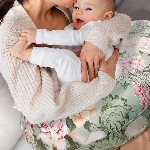 Nursing Pillow Cover for Baby Girls Boys, Breastfeeding Pillow Cover, Stretchy Removable Feeding Pillow Case for Newborns, Ultra Soft and Comfortable Nursing Pillow Slipcover, Daisy Floral in Saudi Arabia